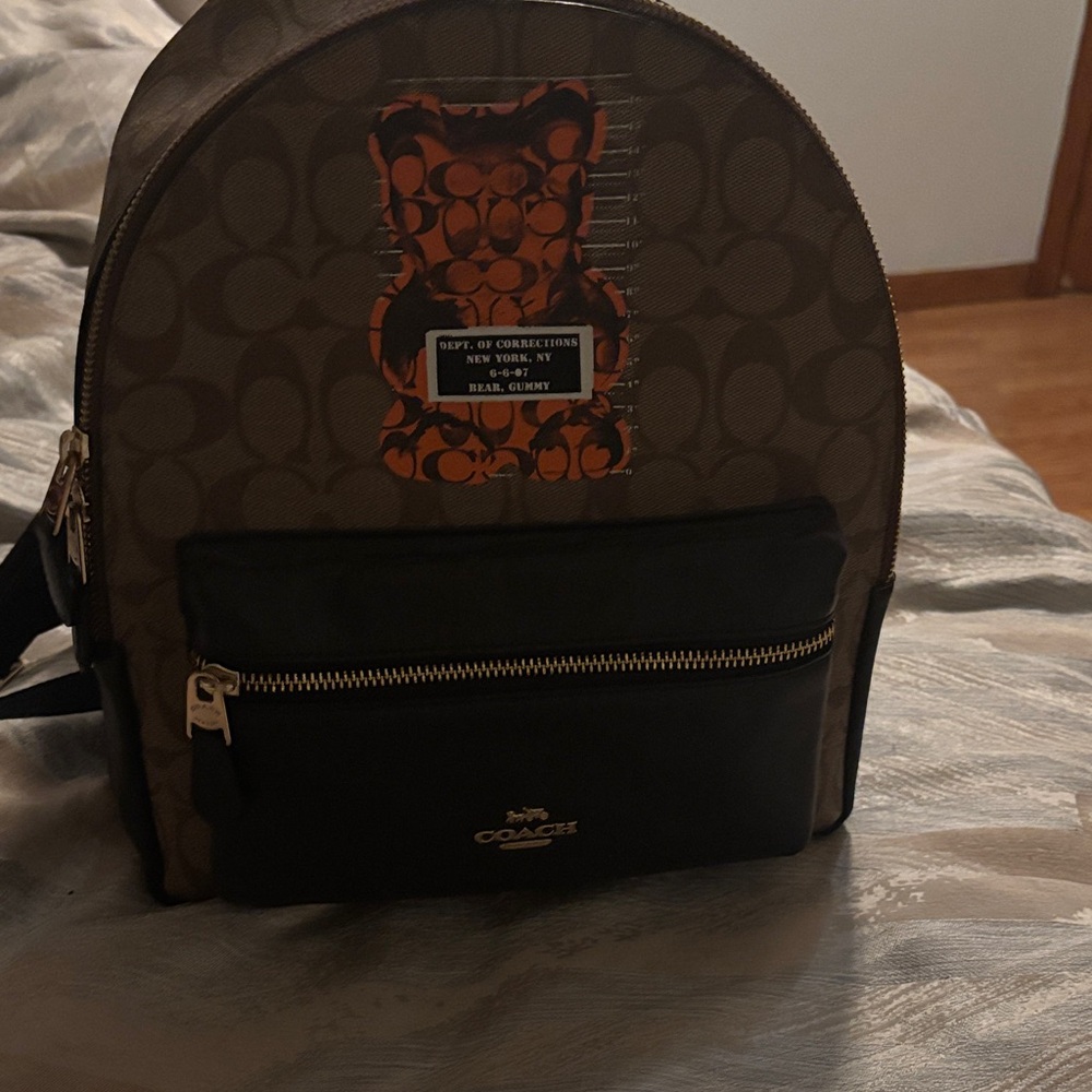 Coach Signature Brown and Black Men's Backpack